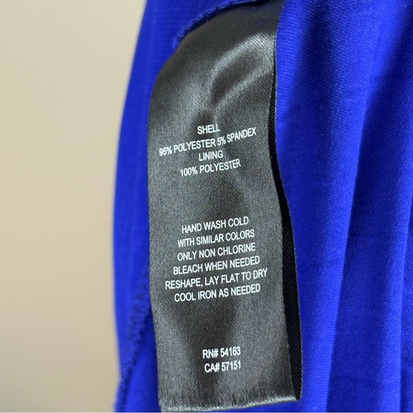 Jessica Howard Modest Elegant Dark Royal Blue Long Sleeve Pleated Dress Size 16 - Picture 8 of 8